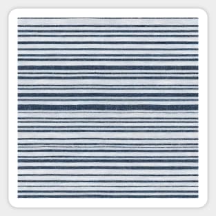 Regatta stripe on blue denim fabric textured Sticker